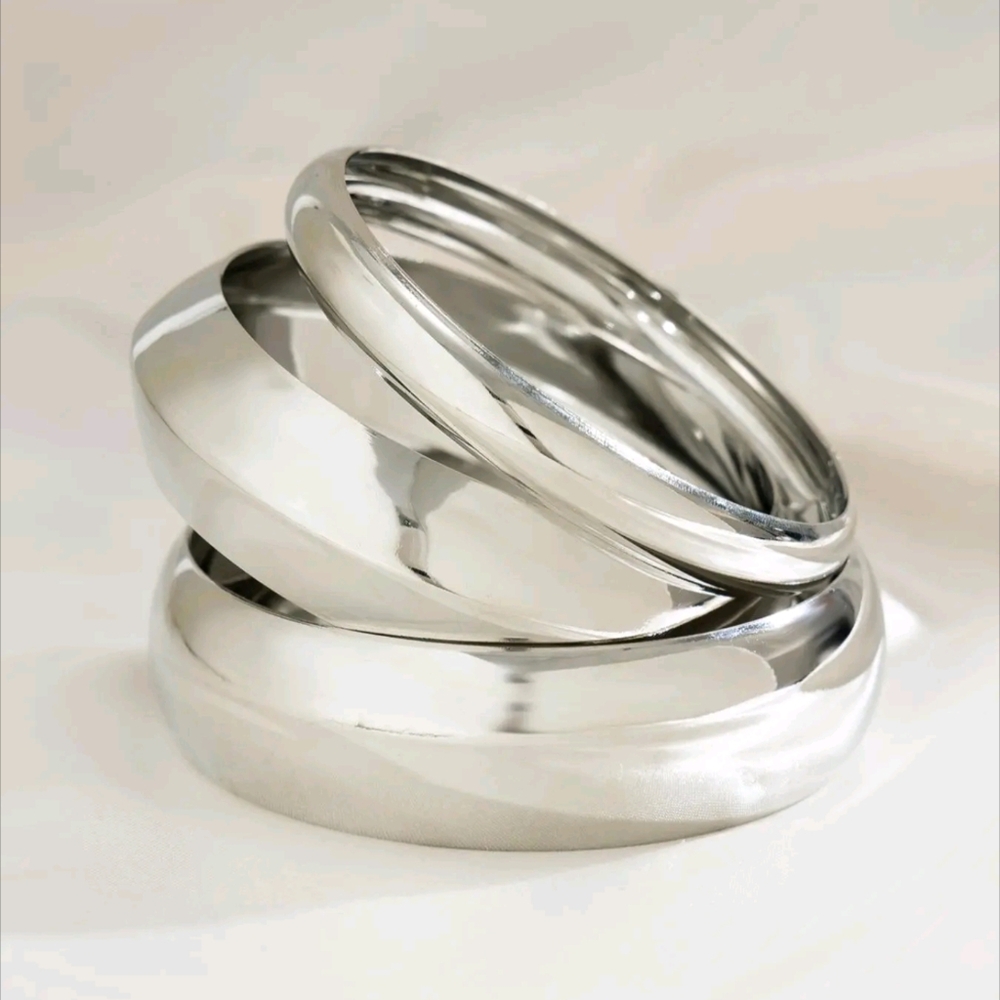 Gold and Silver Bangle Set